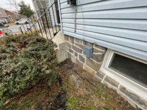 Home Exterior showing cracked foundation