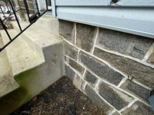 Cracked porch foundation