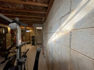 Bowing wall in basement