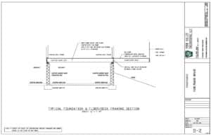 Exterior deck blueprint showing repair plan.