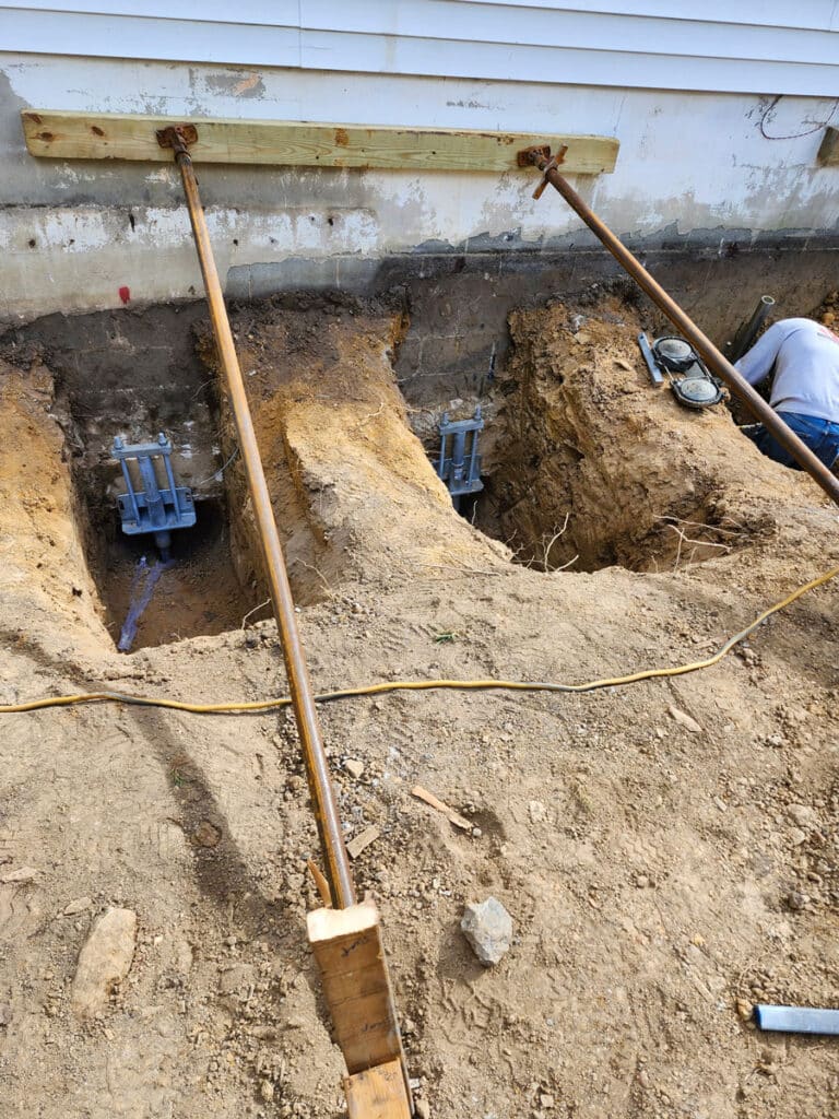 Helical Piles used for foundation repair in New Jersey