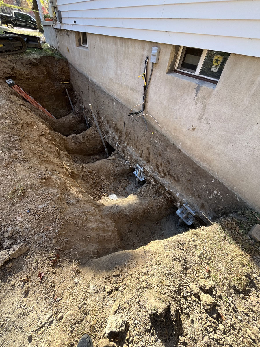 Foundation repair using underpinning