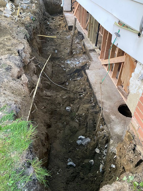 Damaged Foundation Cleared