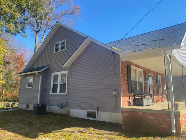 Home showing completed foundation repair
