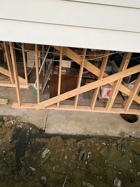 Foundation wall removal due to vehicle strike